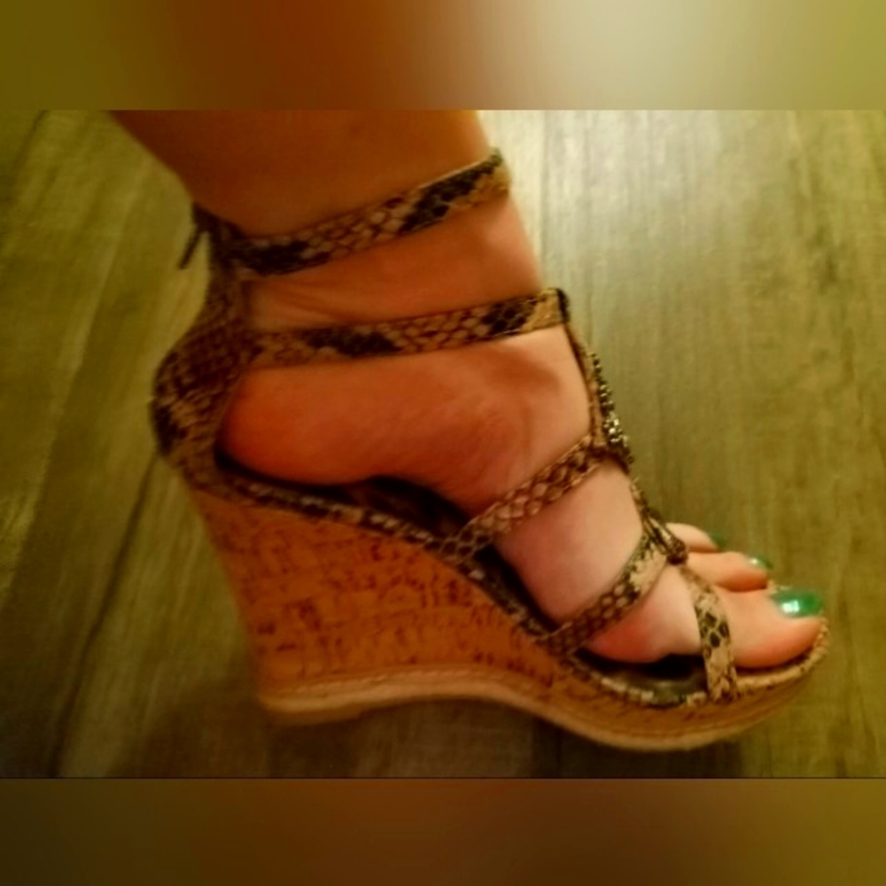 Sexy Snakeskin Embellished Shoe